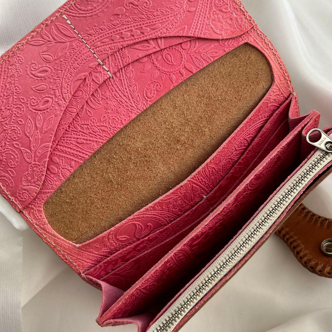 レザークラフト　長財布　オーダーメイド　世界に1点　アンティーク