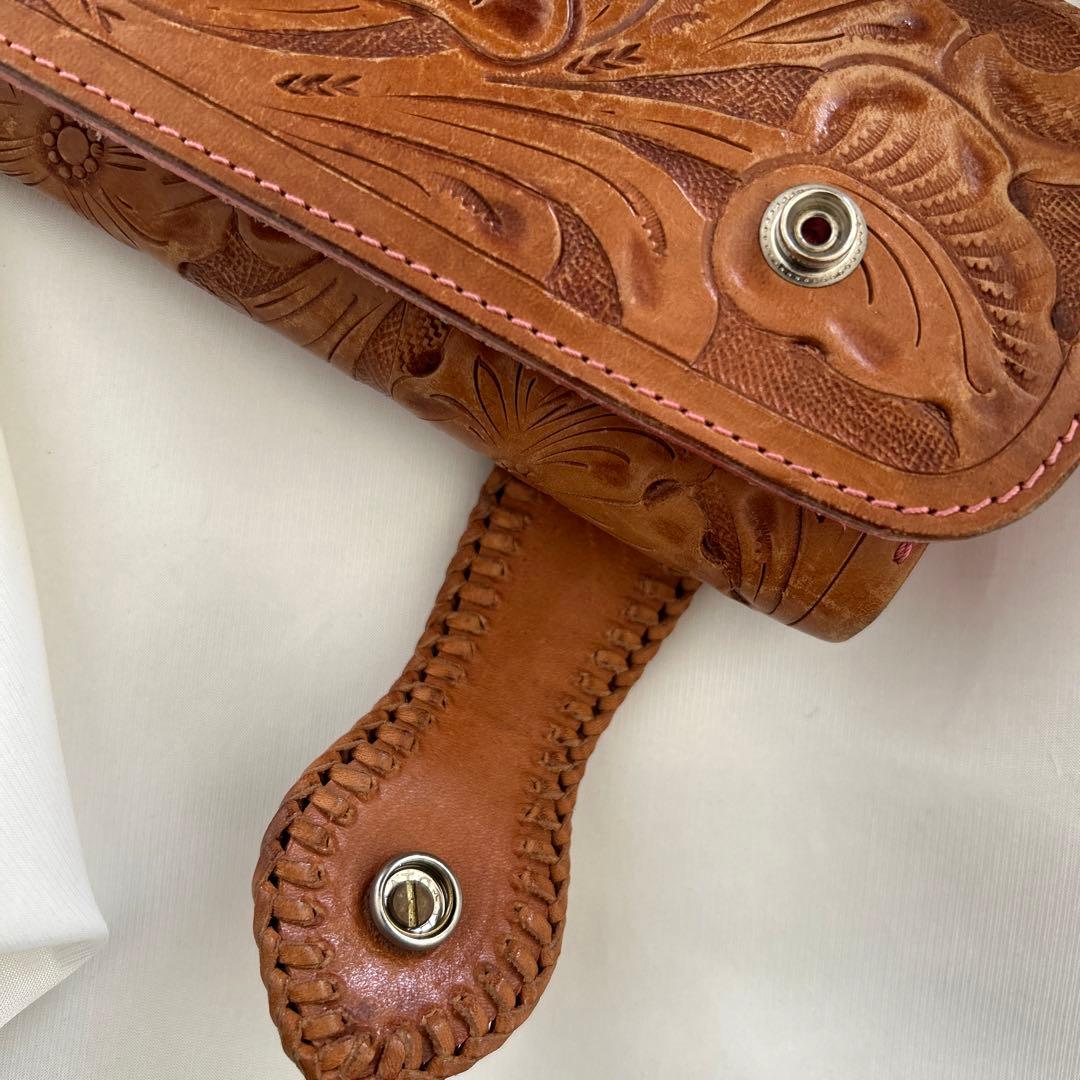 レザークラフト　長財布　オーダーメイド　世界に1点　アンティーク