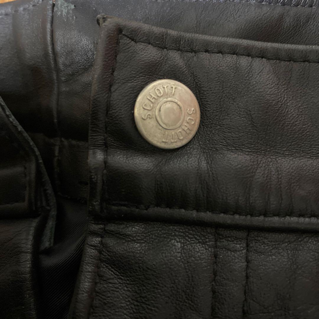 壱*8様 Schott レザー ブラックパンツ 30