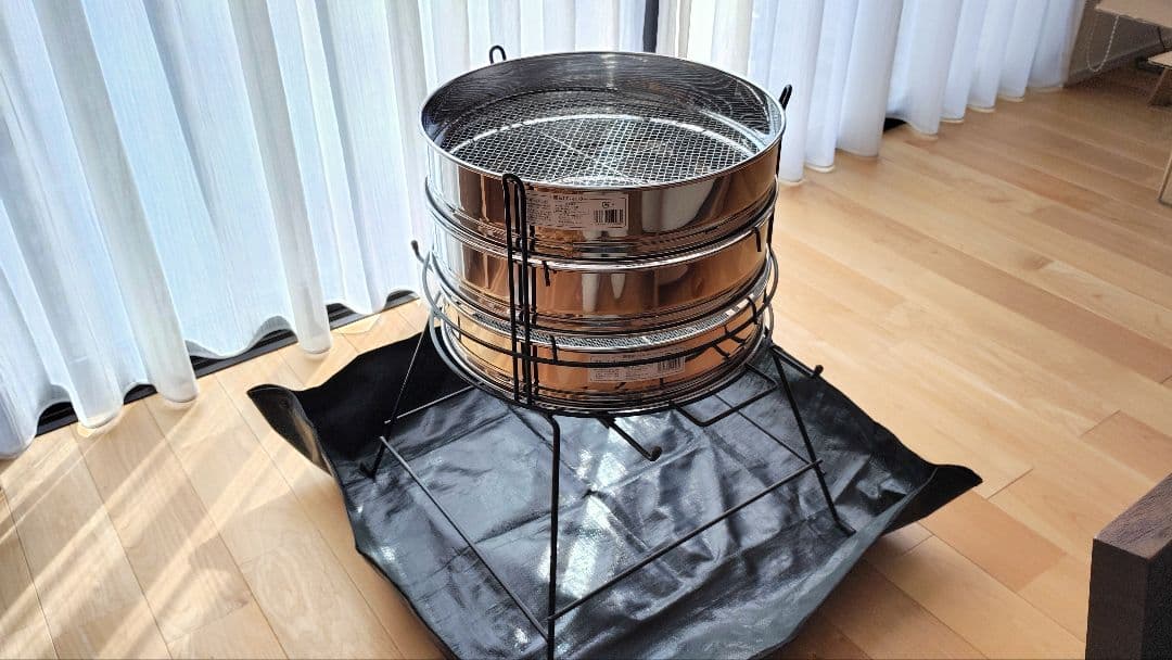 らくらく土フルイセット(マット付き)