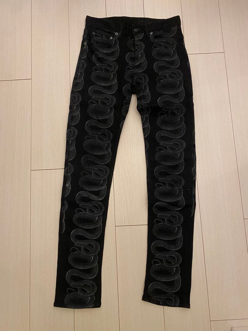 hystericglamour スネーク　スキニー　デニム　newjeans