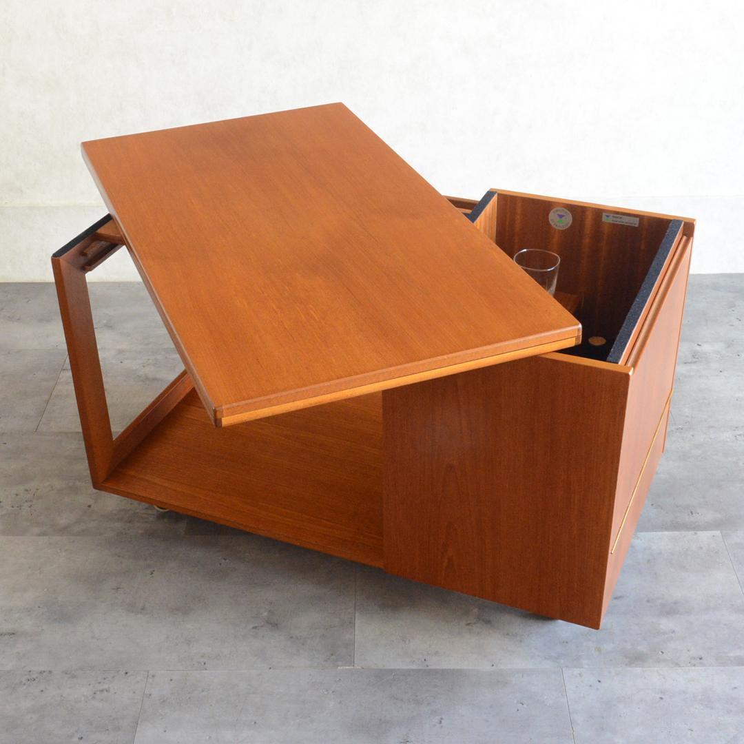 イギリスヴィンテージ チーク エクステンション ネストテーブル キャビネット付