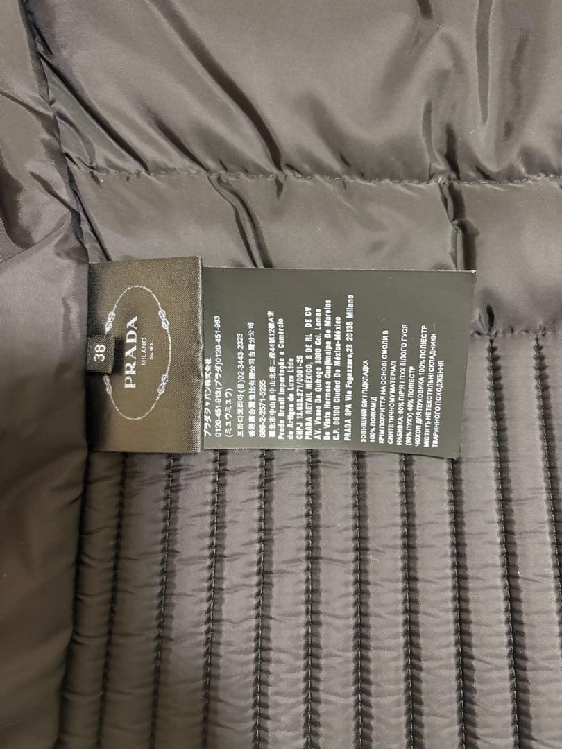 【2/7,8限定値下げ】PRADA 黒 ダウンジャケット 38