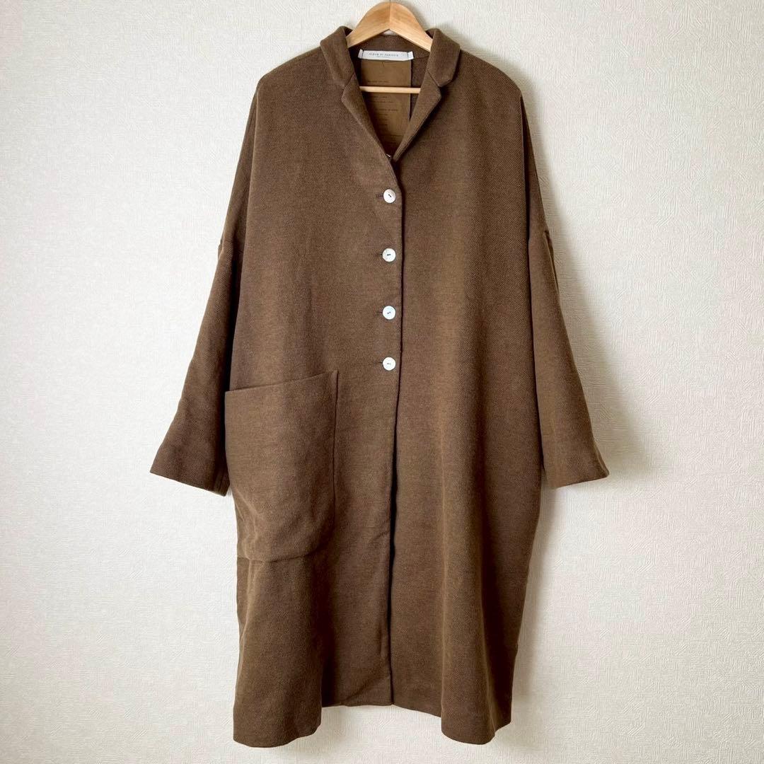 ALBUM DI FAMIGLIA 20AW ウール ルーズコート 片ポケット