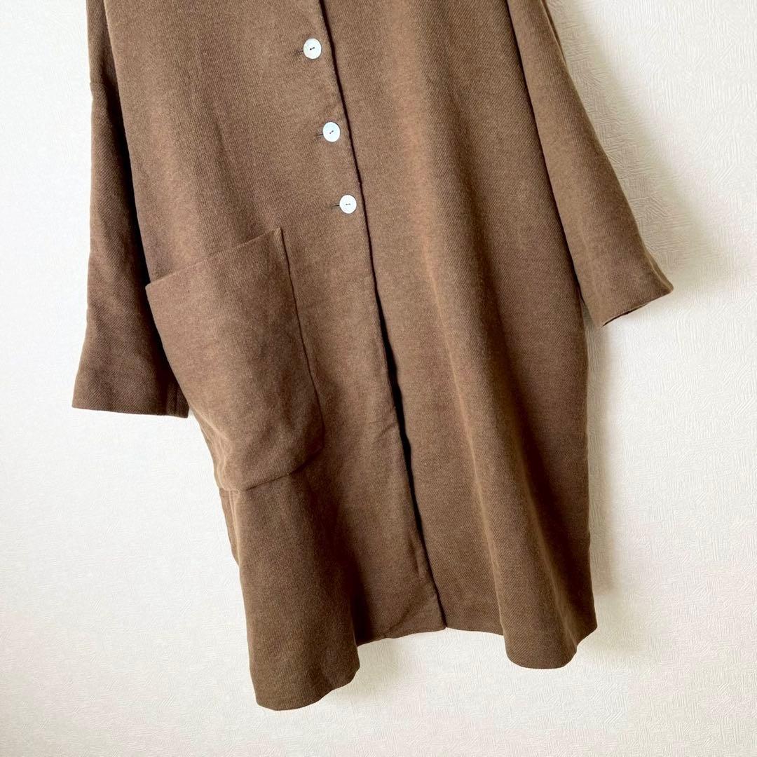 ALBUM DI FAMIGLIA 20AW ウール ルーズコート 片ポケット
