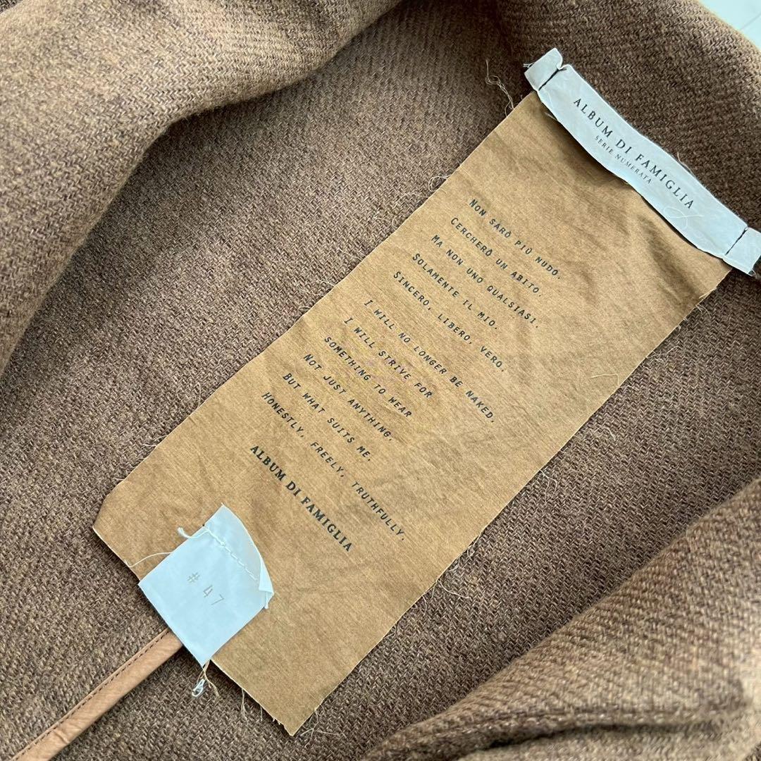 ALBUM DI FAMIGLIA 20AW ウール ルーズコート 片ポケット