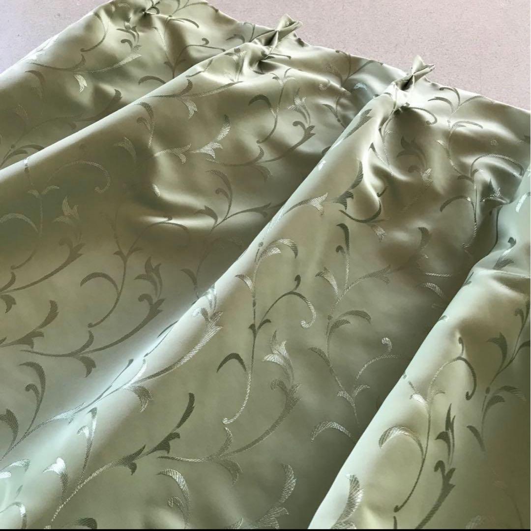 遮光カーテン 幅150cm×丈240cm2枚　グリーン