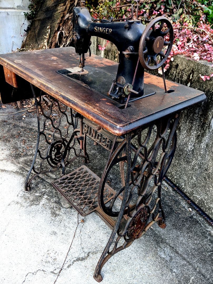 アンティーク シンガー ミシン 職業用 足踏み インテリア 店頭 ディスプレイ