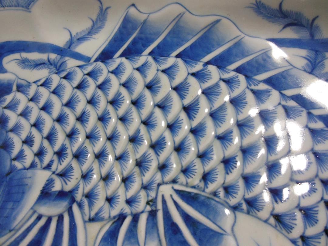 古伊万里　大皿（鯉）