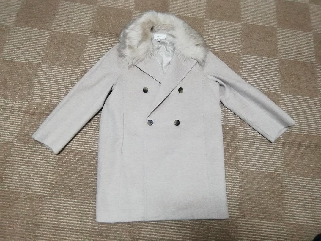 新品送料無料UK12/US8リースREISS lawsonウールコートベージュ