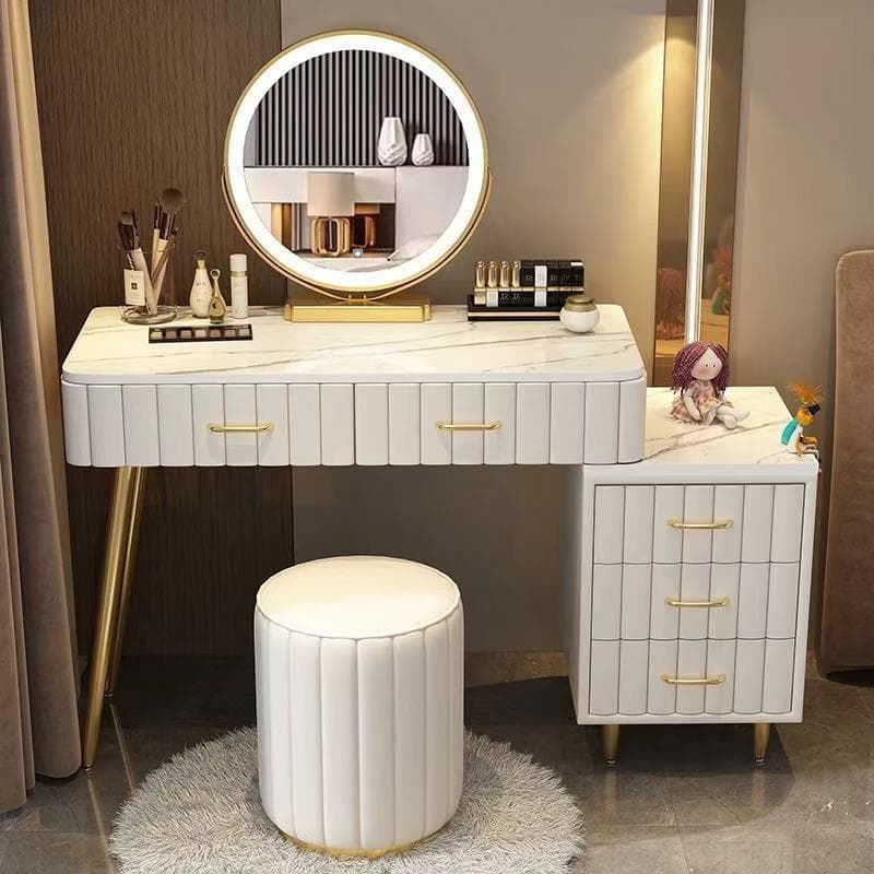 ホワイト木製ドレッサー 訳あり品　写真をご確認J108-80-02 デスクのみ