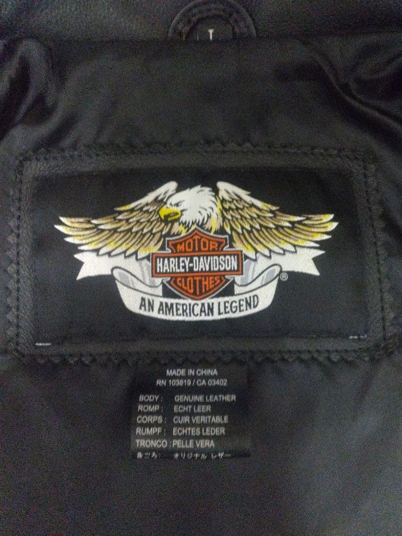 定価11.8万円 ハーレーダビッドソン スカルウィング刺繍 ダブルライダース