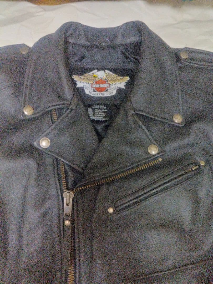 定価11.8万円 ハーレーダビッドソン スカルウィング刺繍 ダブルライダース