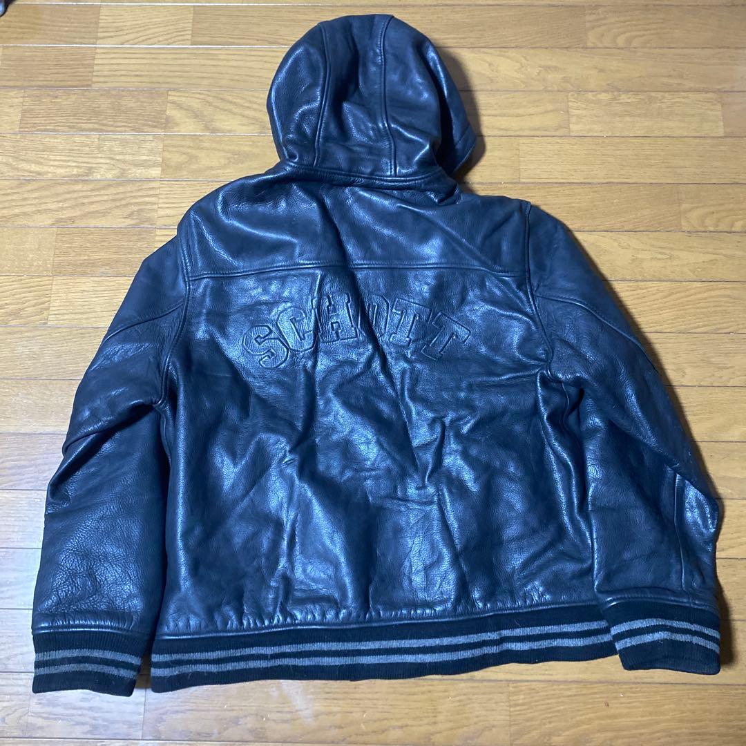 Schott フード付きレザージャケット 2XL