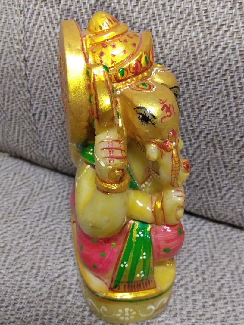 金運アップ　レア　3フェイス　イエローアベンチュリン　ガネーシャ