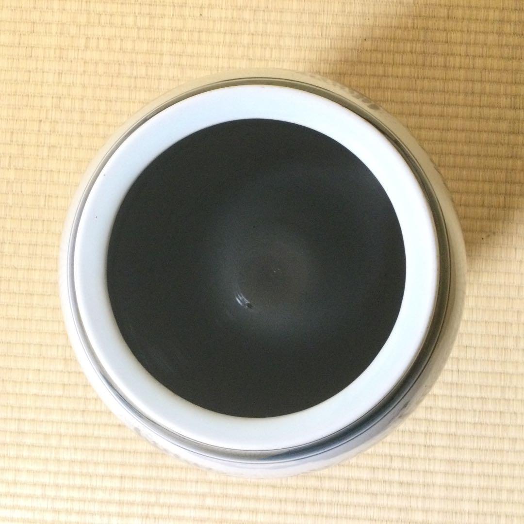 砥部焼 梅山窯 飾り壷 大花瓶 傘立て 青染付 L279