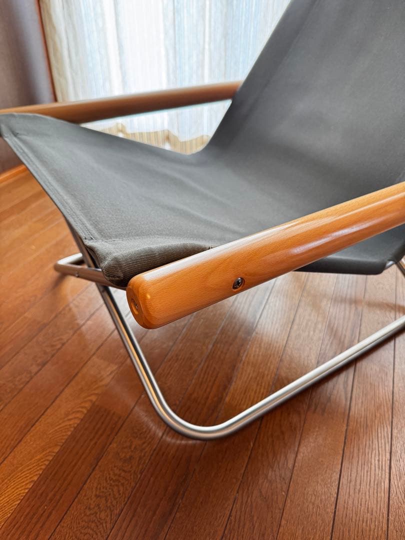 オットマン付き　ニーチェアエックスグレー