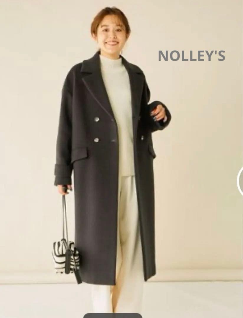 美品★定価46200円 NOLLEY'Sノーリーズ チェスターコートロングコート