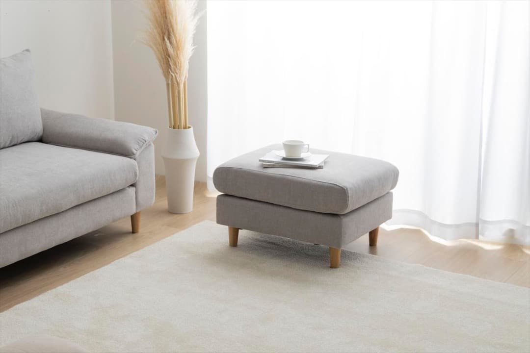 【送料無料】【2点セット】Mellow オットマン付き2人掛けカウチソファ 椅子