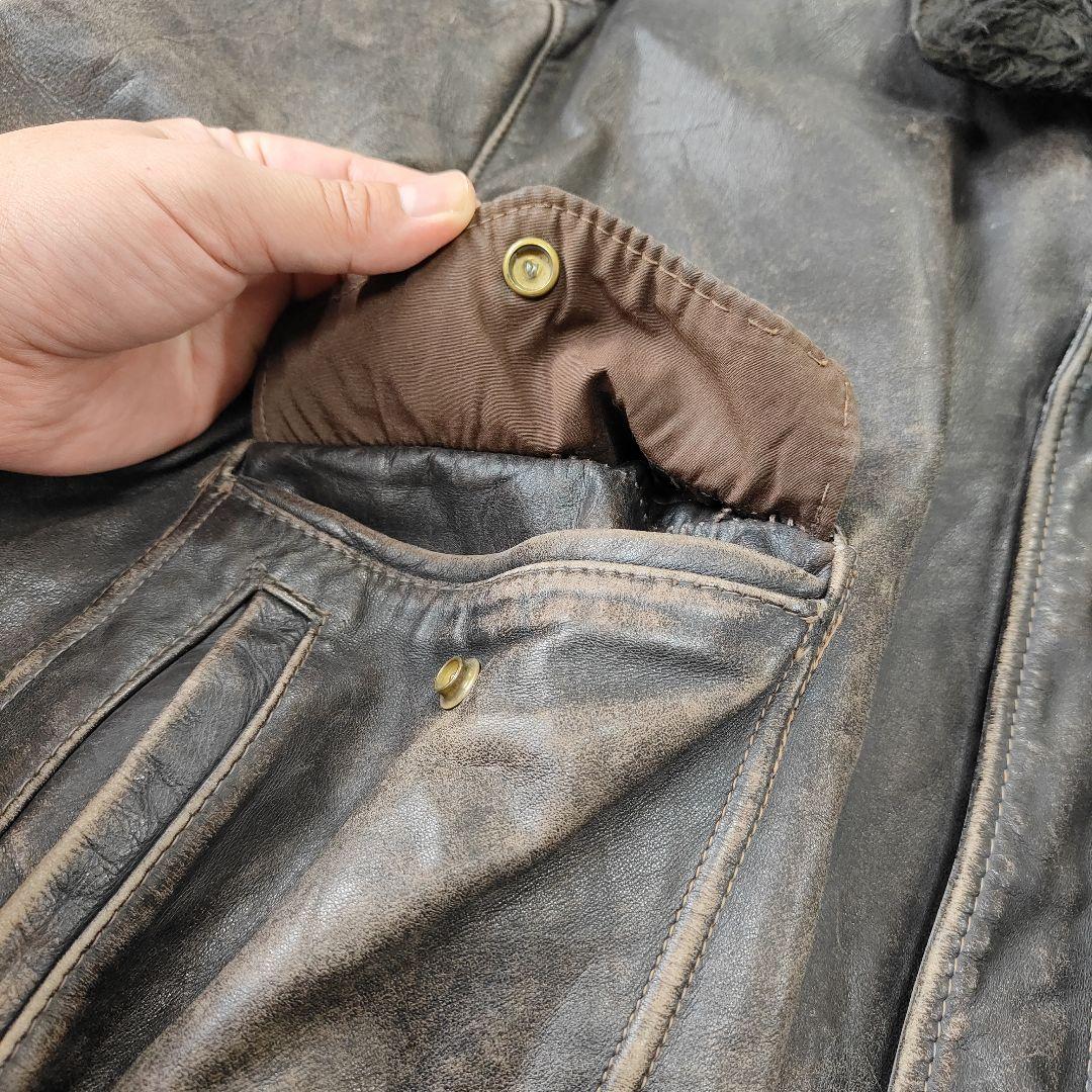 schott　184SM　レザーフライトジャケット　サイズ52　ビックシルエット