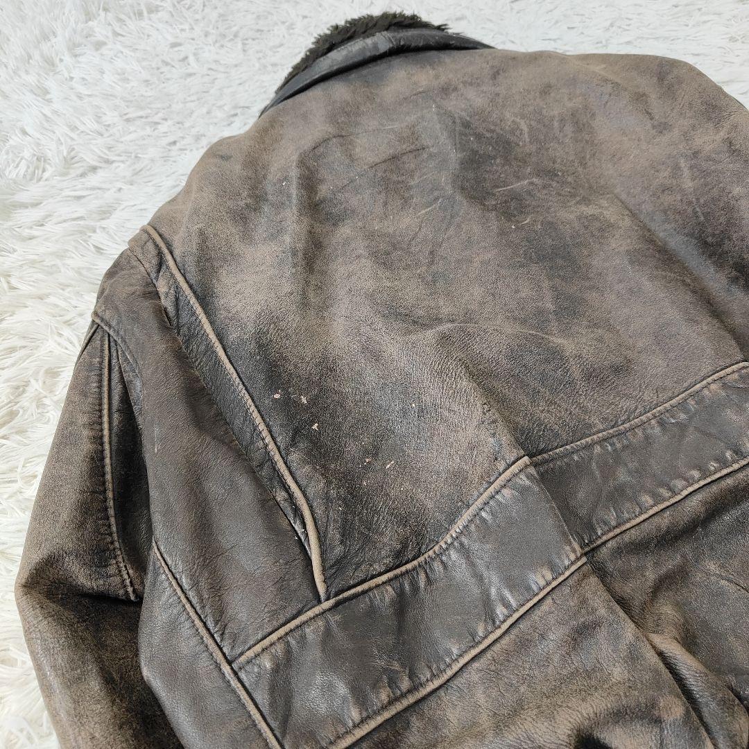 schott　184SM　レザーフライトジャケット　サイズ52　ビックシルエット