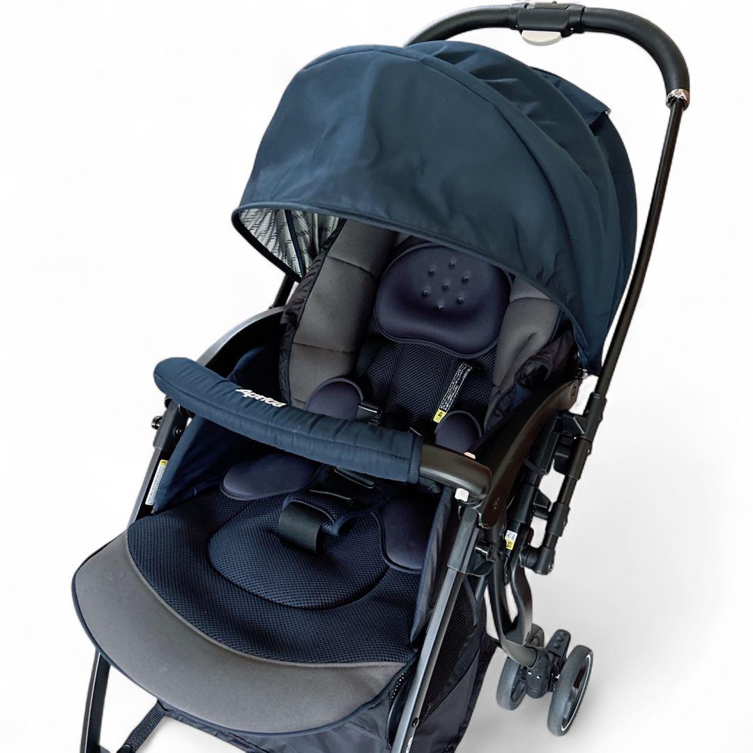 ✨良品✨Aprica ラクーナクッションAC ベビーカー レザーハンドル