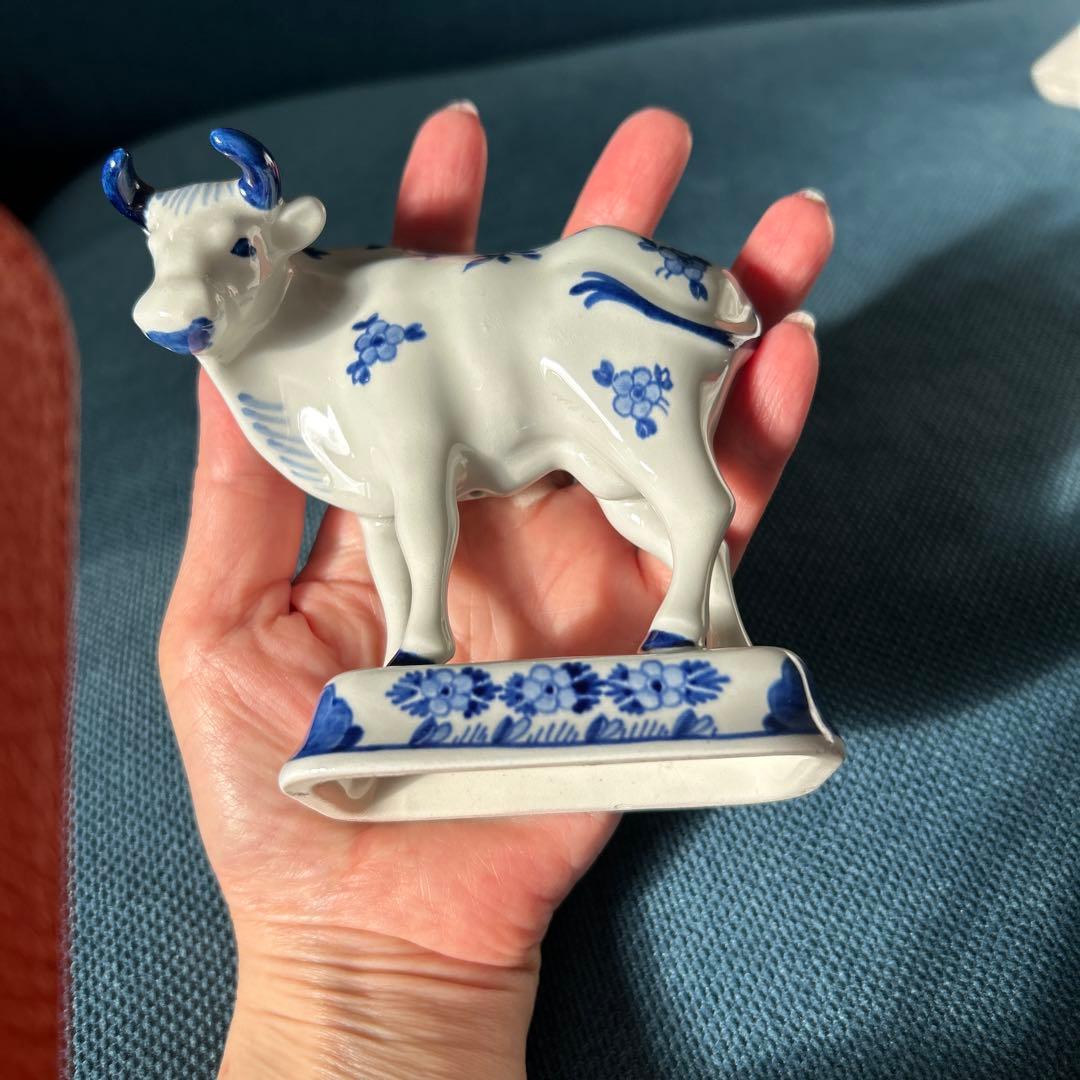 オランダ　デルフト フィギュリン　陶器　置物　　ハンドペイント