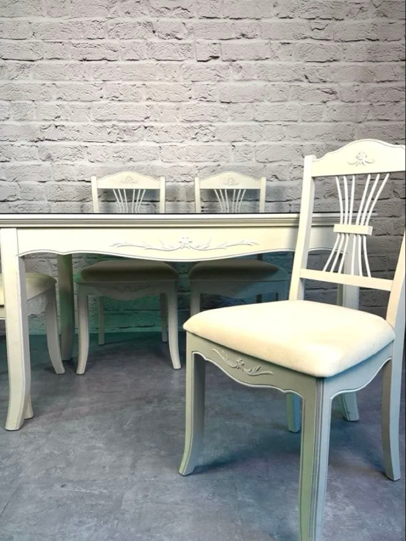 【フランス製】Country Corner ダイニングセット　テーブル＋椅子4脚