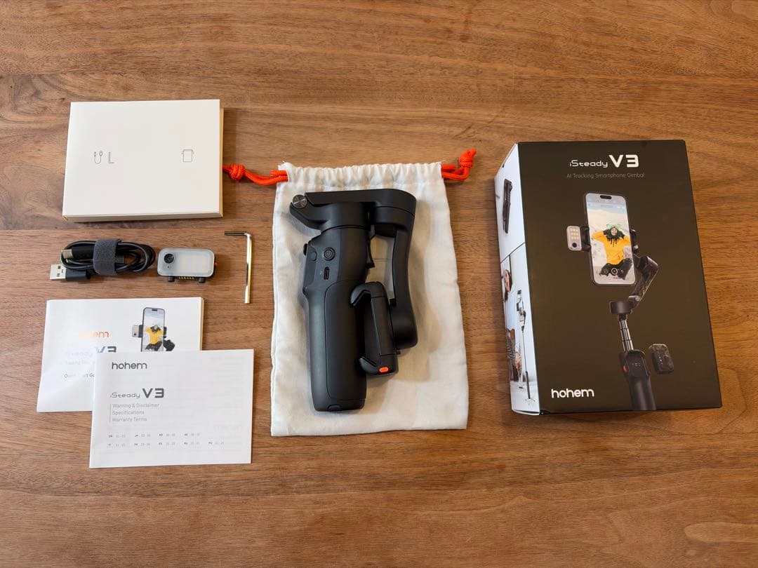 【美品】hohem iSteady V3 スマホジンバル AI追跡 撮影用ライト