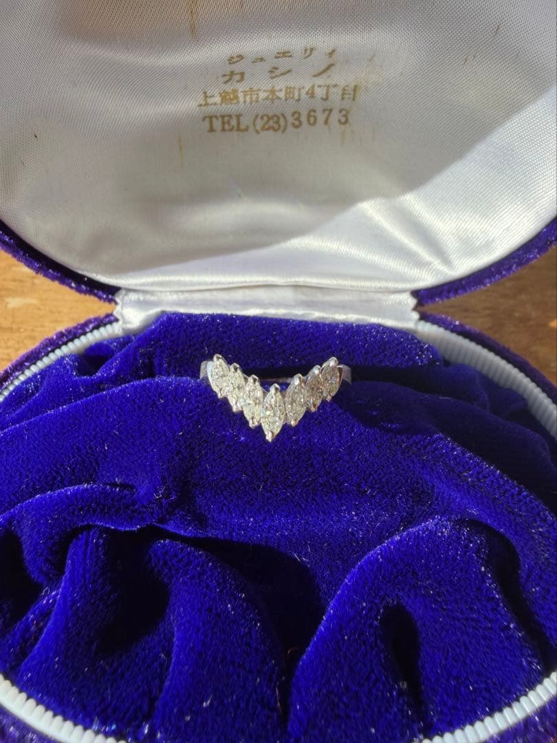 マーキスカット　ダイヤリング　12号