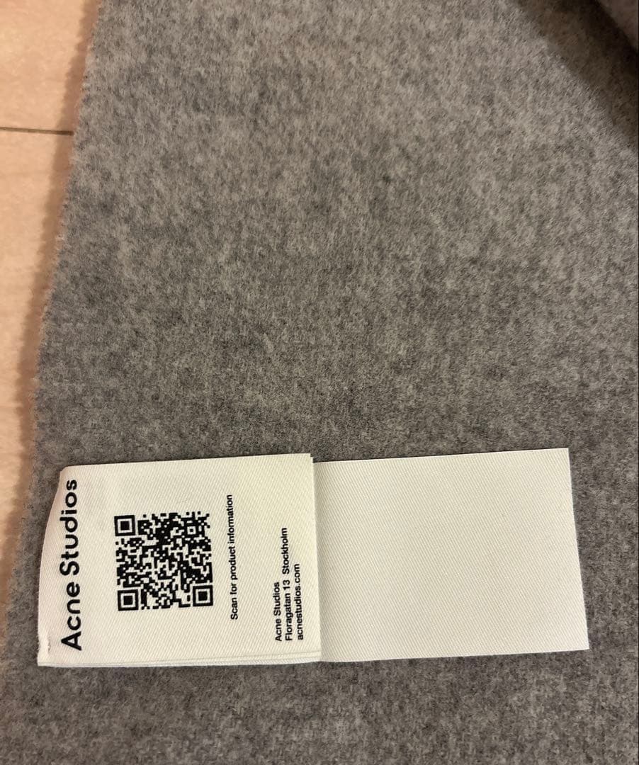 アクネ ストゥディオズ フリンジウールスカーフ - ナロー グレーメランジ