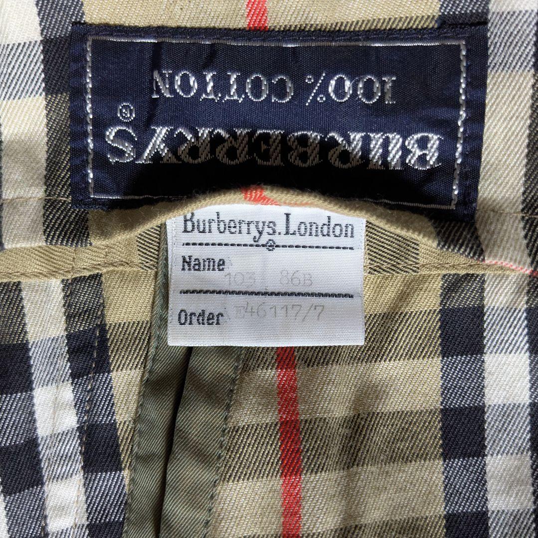 美品 英国製 80s バーバリー ステンカラーコート メンズ 玉虫 丸善 86B