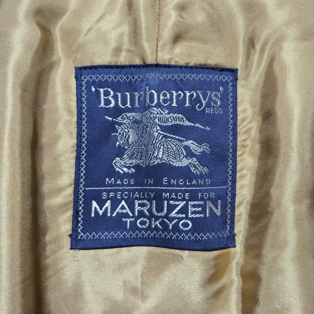 美品 英国製 80s バーバリー ステンカラーコート メンズ 玉虫 丸善 86B