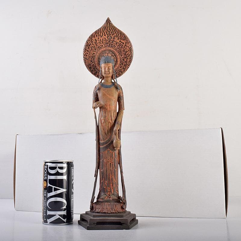 仏教美術　樹脂製　レプリカ　百済観音　仏像　置物　高さ約36㎝　M　R7660B