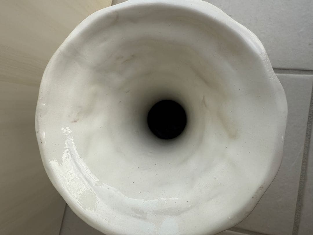 陶器製アートフラワー花瓶　カポディモンテ