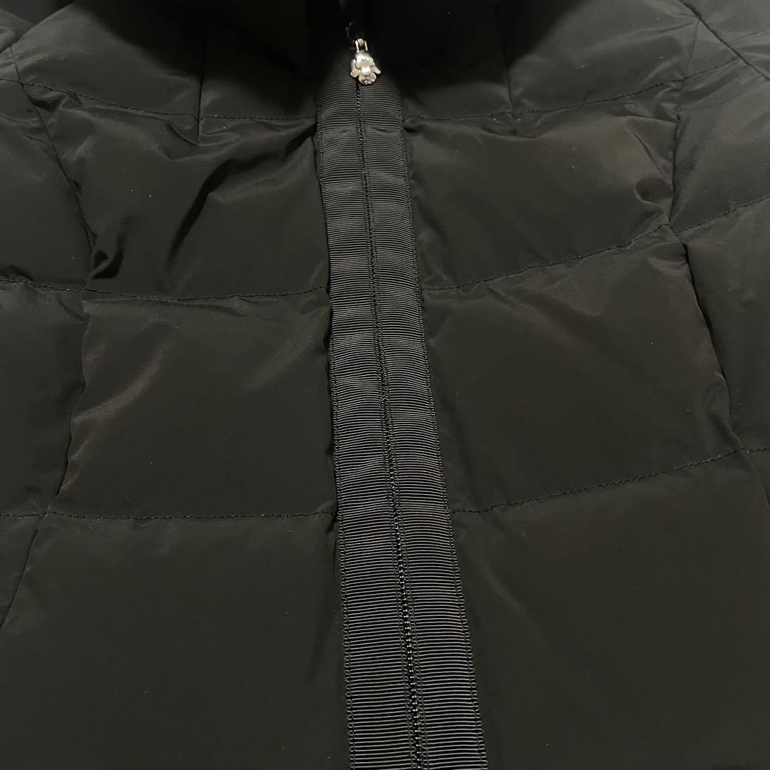 M'S GRACYエムズグレイシー グログランリボン付きダウンコート ブラック