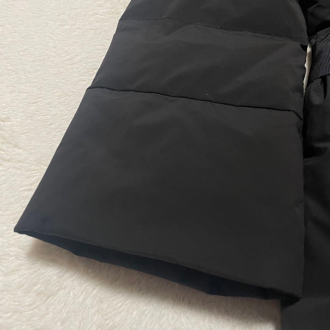 M'S GRACYエムズグレイシー グログランリボン付きダウンコート ブラック