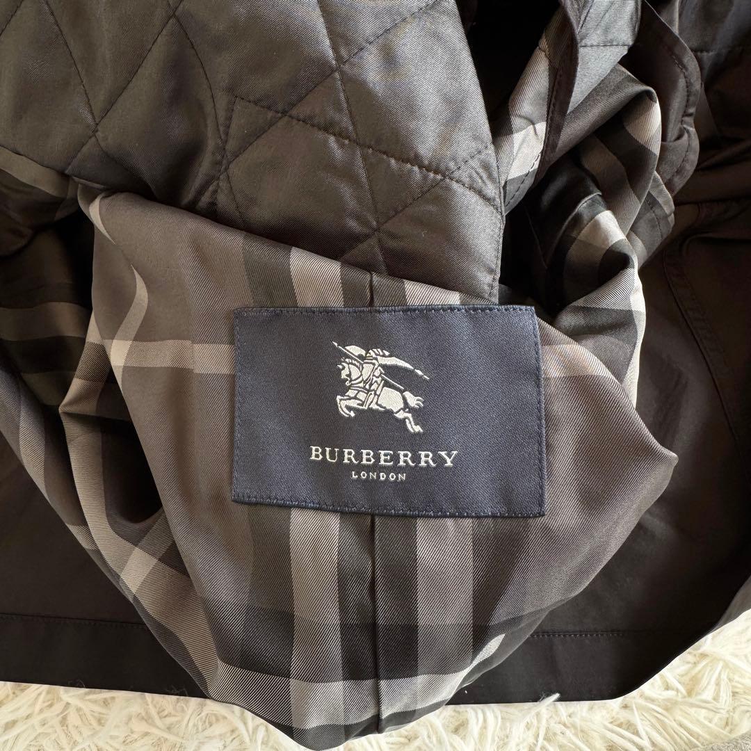 美品　バーバリーロンドン　トレンチコート　キルティングライナー　Lサイズ　黒