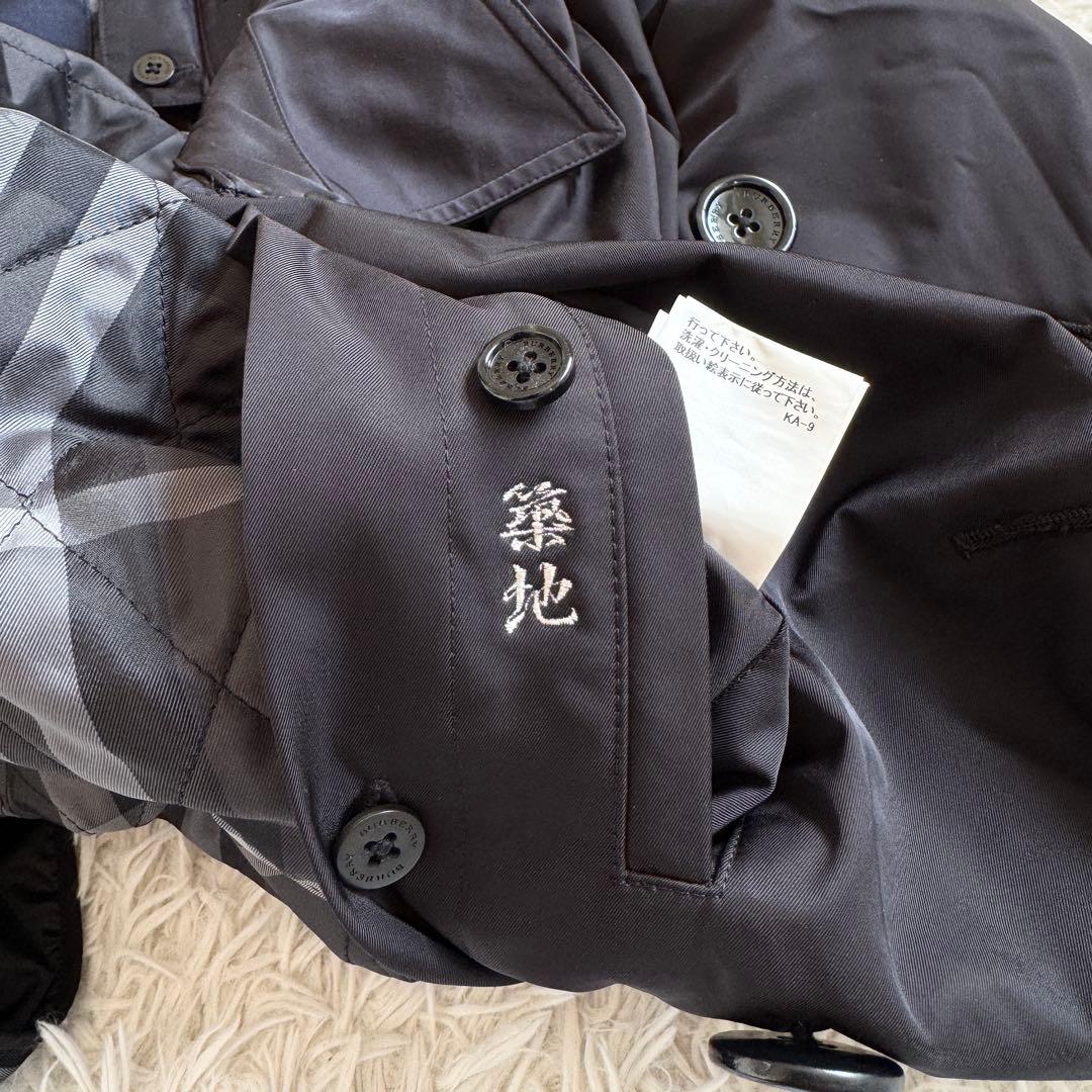 美品　バーバリーロンドン　トレンチコート　キルティングライナー　Lサイズ　黒