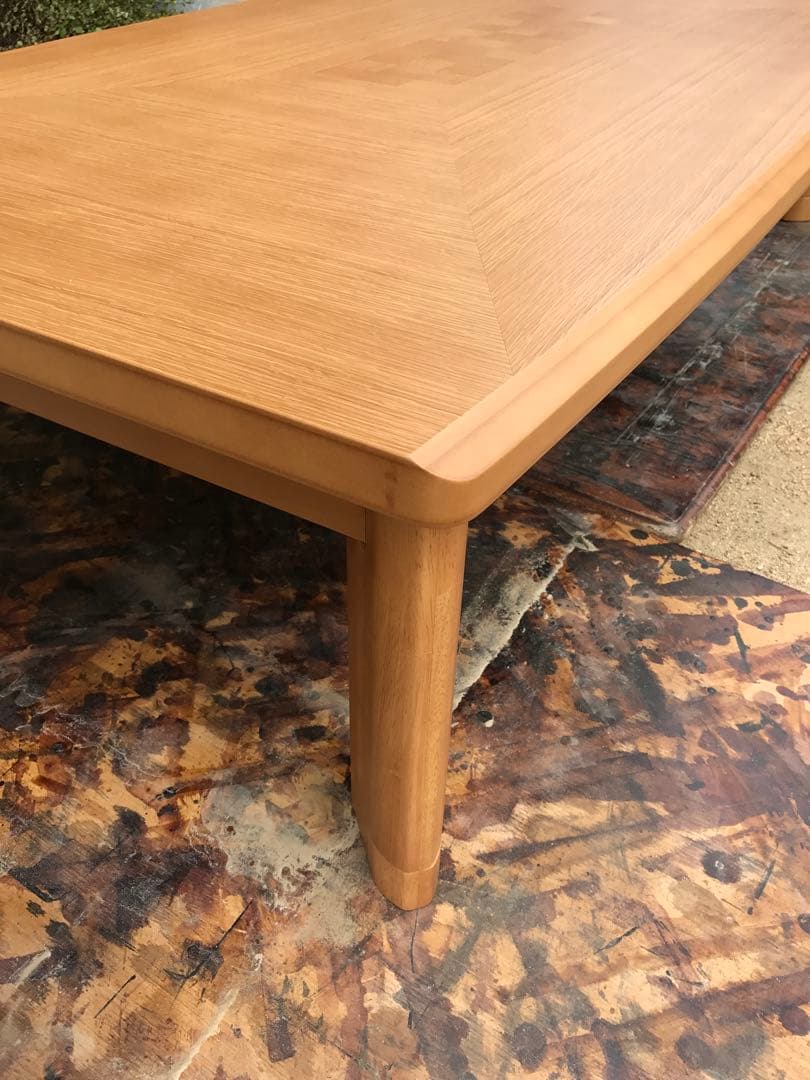 特大こたつナラ市松180日本製・ヒーター別売り