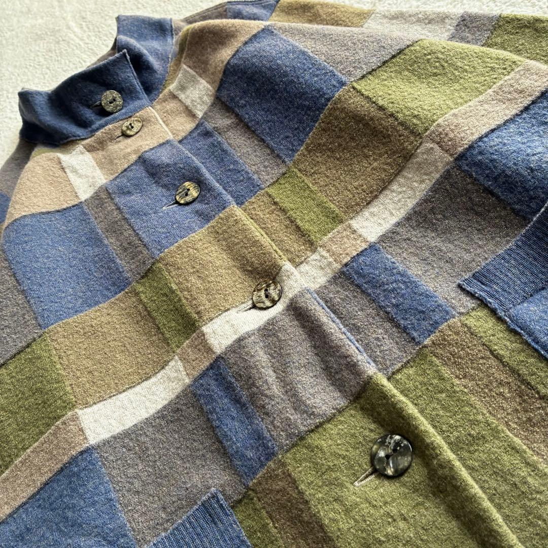 極美品 イイネス 佐藤繊維 ウールニットコート ロングコート ショップチャンネル