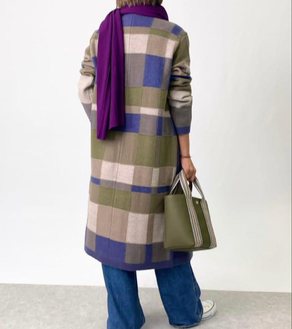 極美品 イイネス 佐藤繊維 ウールニットコート ロングコート ショップチャンネル