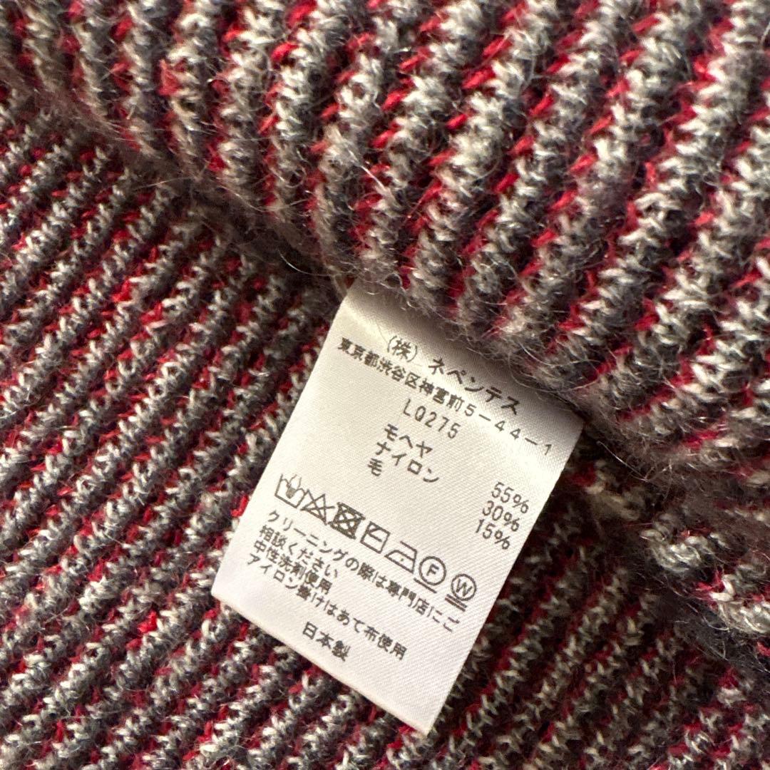 未使用メンズ　NEEDLESニードルス　モヘアカーディガン パピヨン柄 L