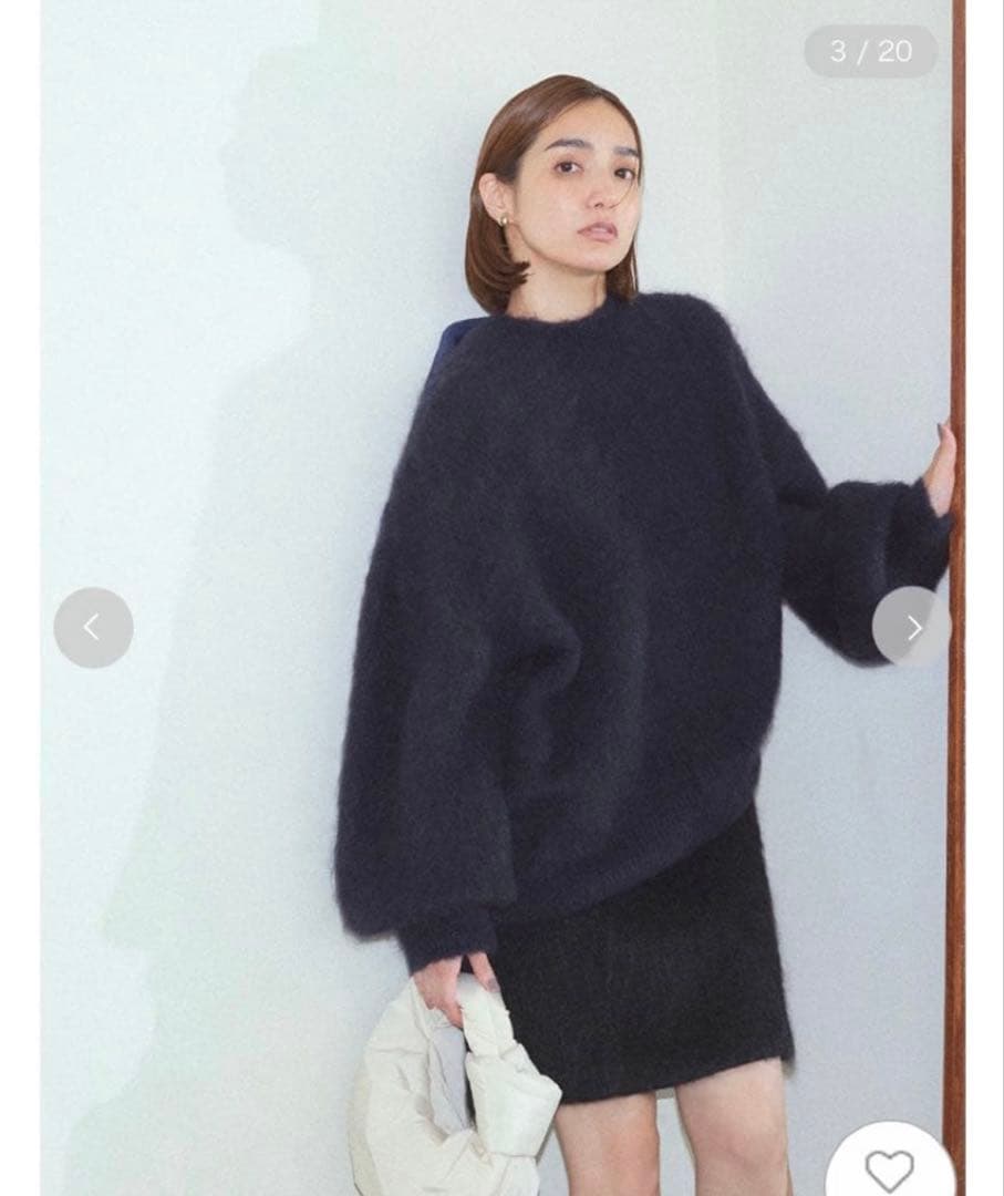 FRAY I.D フレイ アイディー バックリボンモヘヤプルオーバー