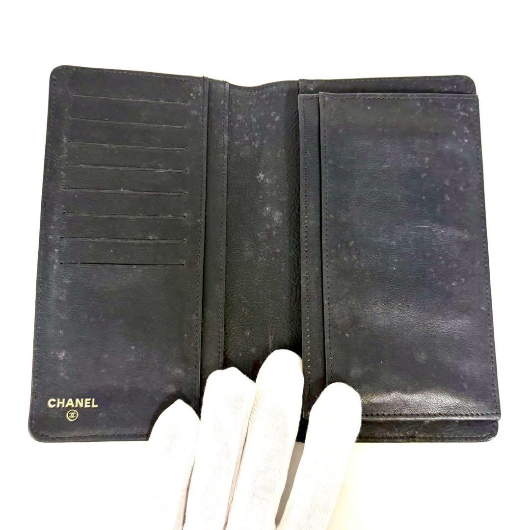 シャネル 財布 セブルガ ブラック ブラック ココマーク 二つ折り長財布
