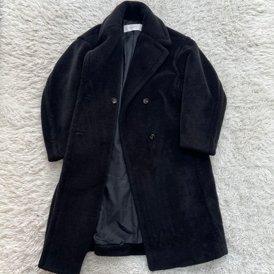 LE CIEL BLEU ルシェルブルー ロングコート ダブルブレスト ボア