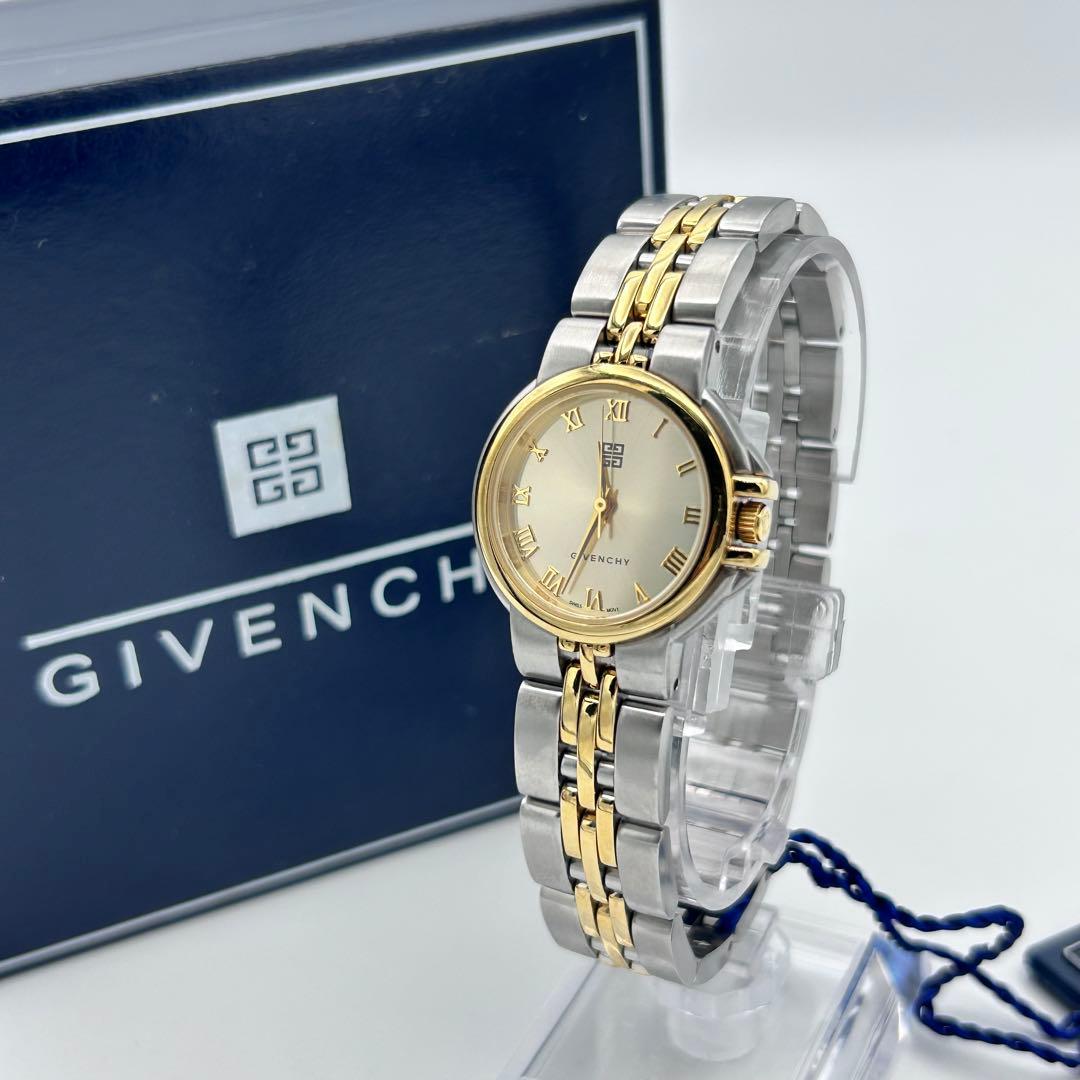 美品・希少モデル✨GIVENCHY ヴィンテージ 腕時計 コンビ ローマン 稼働