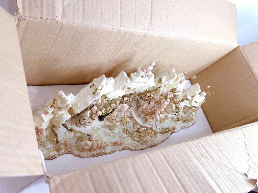 クリスマス村の置物 サンタとトナカイ付き