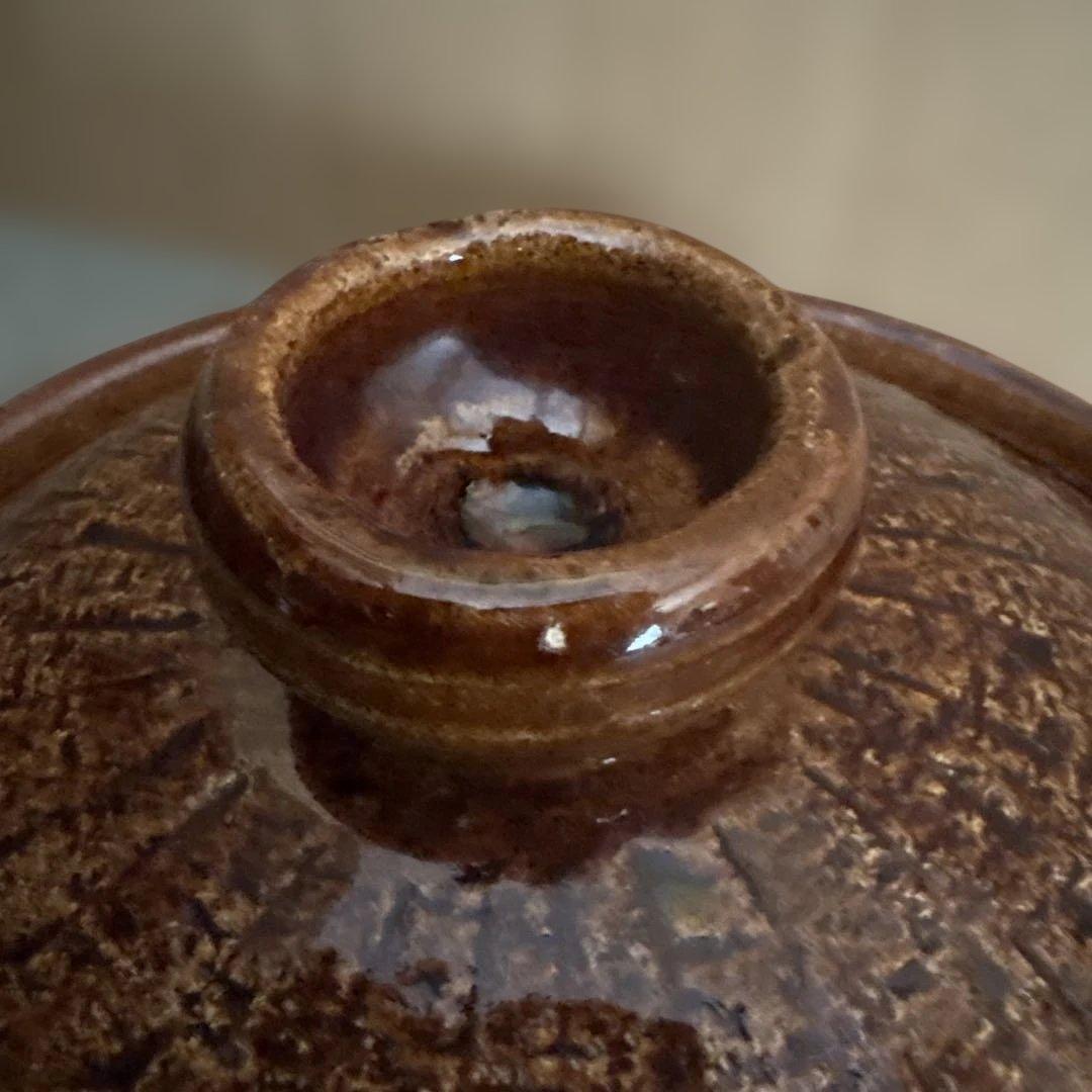 中川一辺陶 土鍋 雲井窯 飴釉32cm