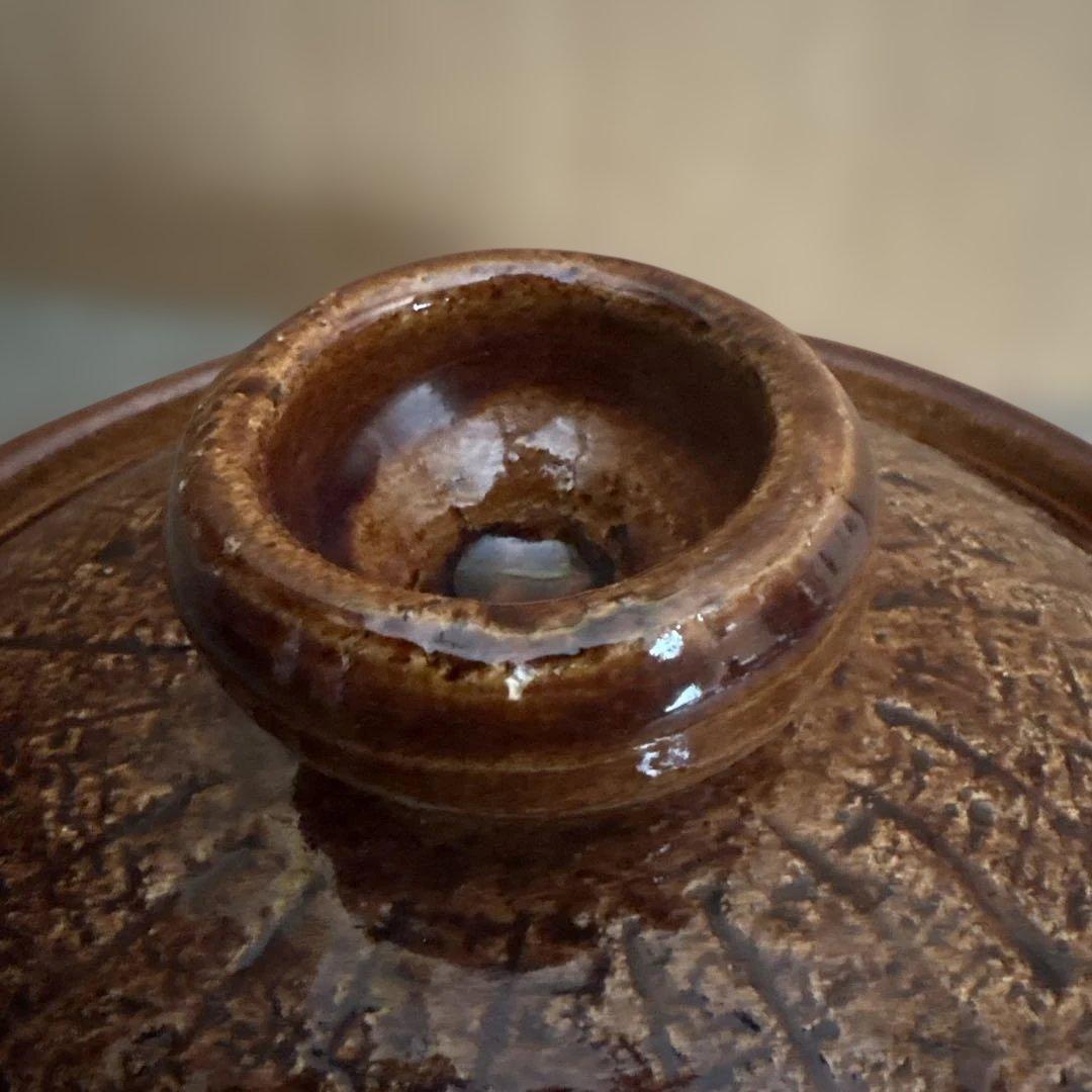 中川一辺陶 土鍋 雲井窯 飴釉32cm